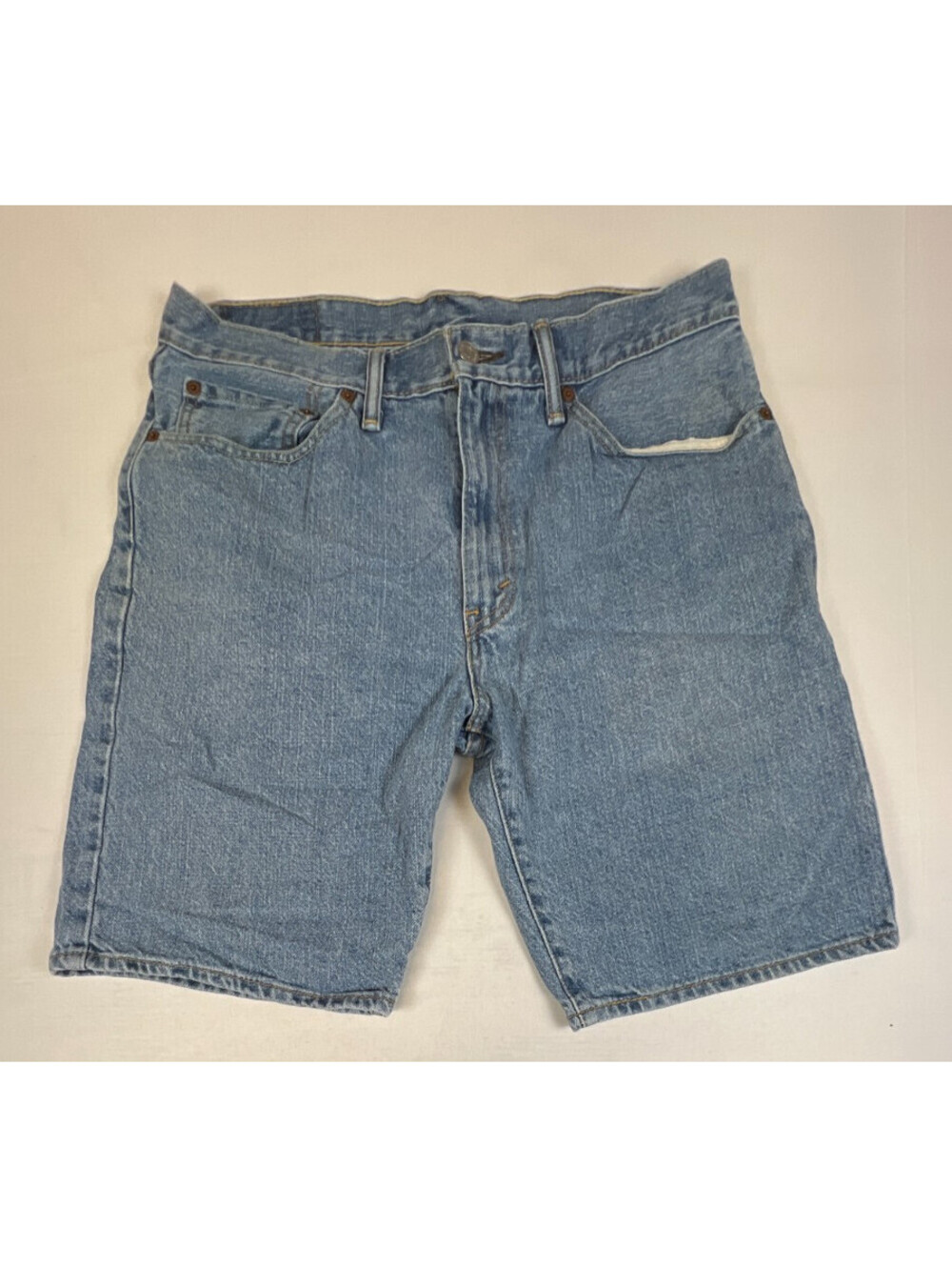 Levi's Men W34 505 Regular Fit Denim Blue Jean Shorts